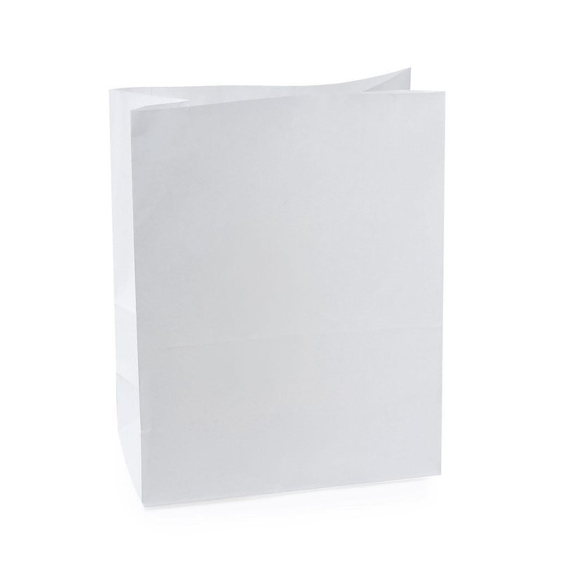 Paper bag with rectangular bottom 19.5+10/31 White